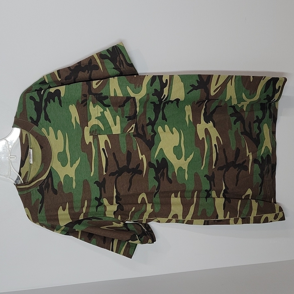 Jensen Activewear All American Camo Short Sleeve T-Shirt With Pocket Size Medium